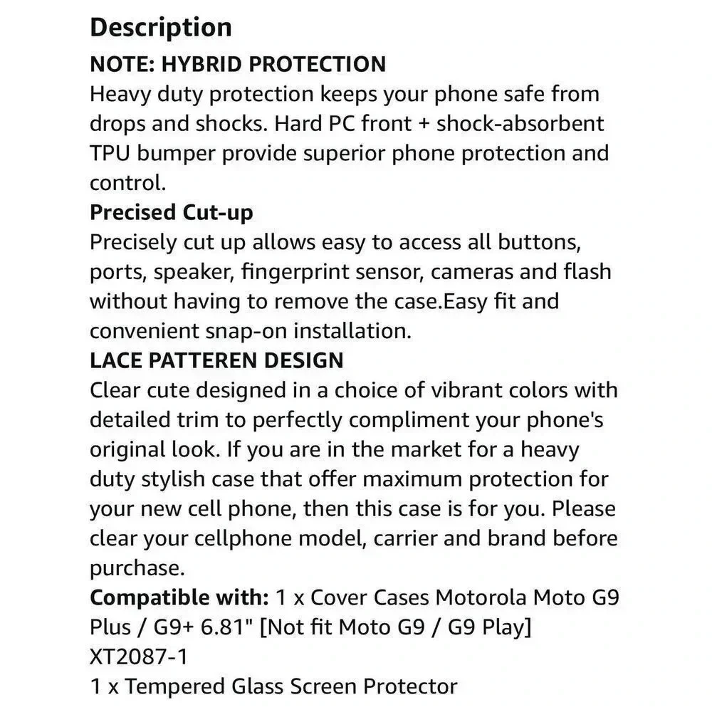Flag‎ Case For Moto G9 Plus XT2087-1 6.81” With Tempered Glass Screen Protector